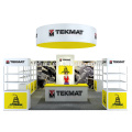 Detian Offer 6x6m tradeshow display exibition booth stands with shelf